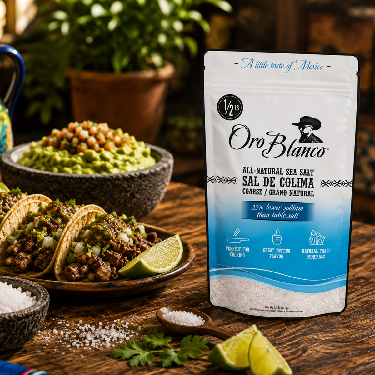 Oro Blanco Coarse Ground Mexican Sea Salt - 1/2 lb