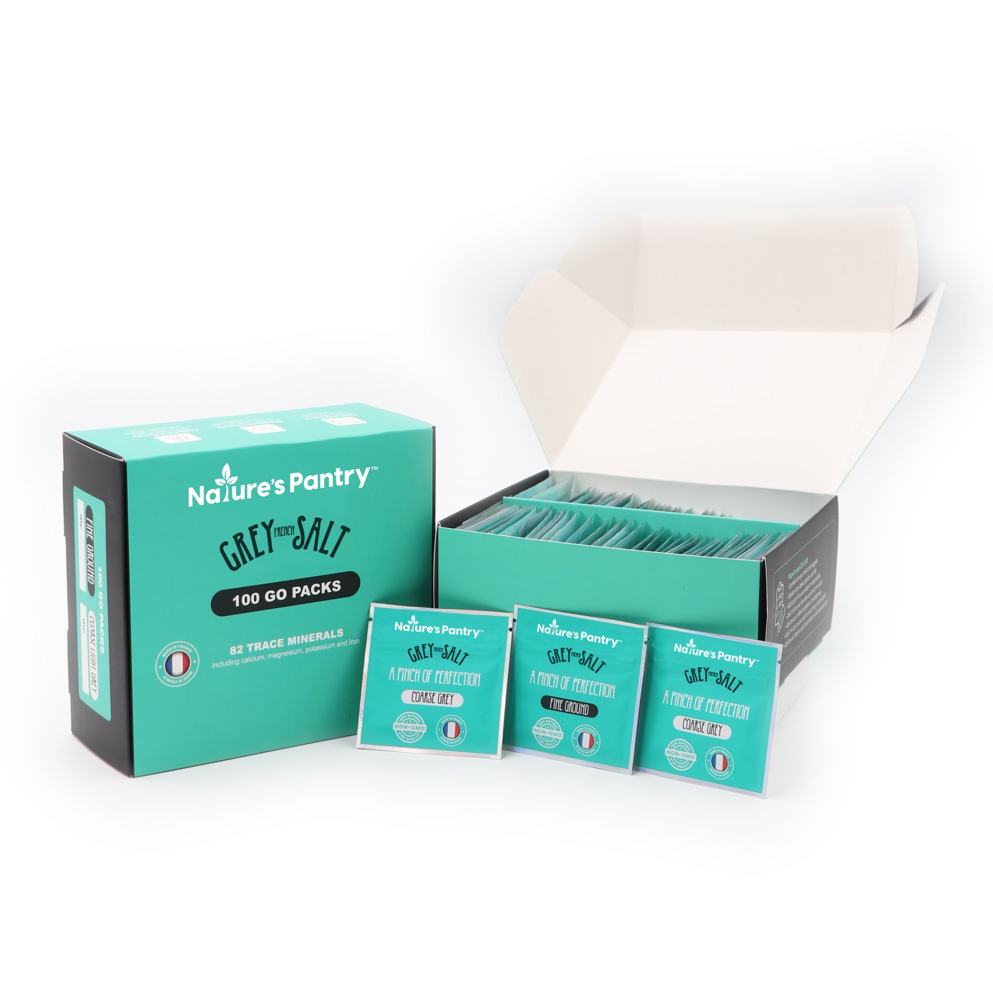 French Grey Sea Salt Go-Packs 100ct – Portable Sea Salt | Nature's