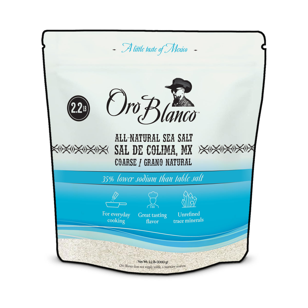 Oro Blanco Mexican Sea Salt 2.2 lb - 3 pack
